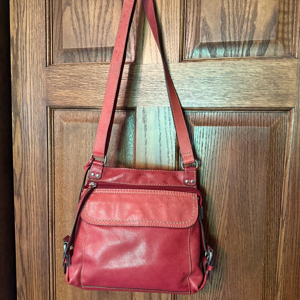 Fossil Leather Crossbody Shoulder Bag Organizer